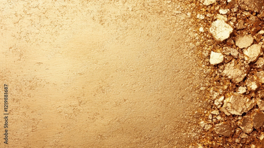 Poster gold texture background with shiny rocks and glitters for design
