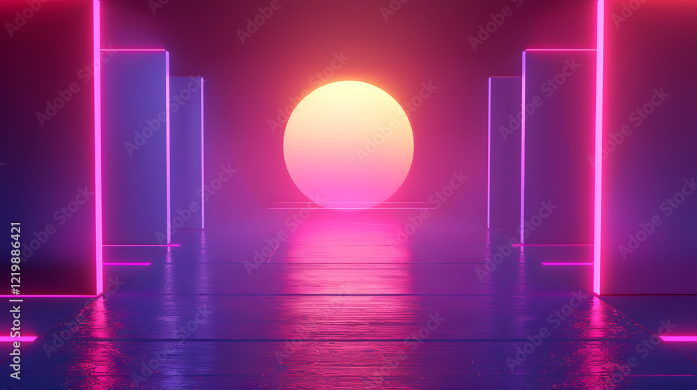 Poster minimalistic soft gradient background design, generative ai