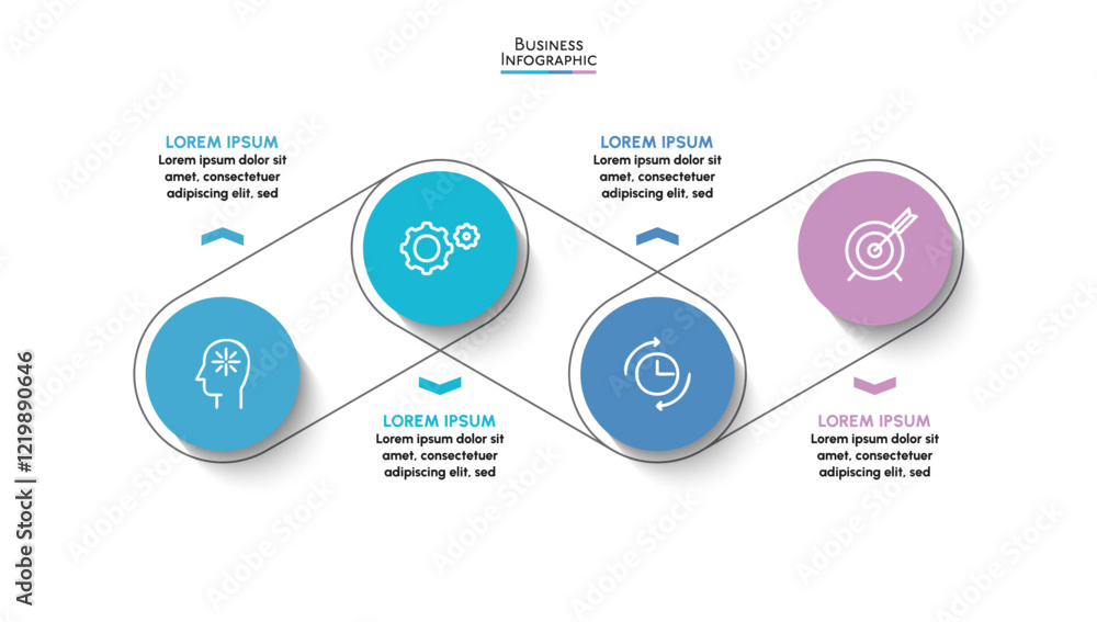 Wall mural business data visualization. timeline infographic icons designed for abstract background template mi
