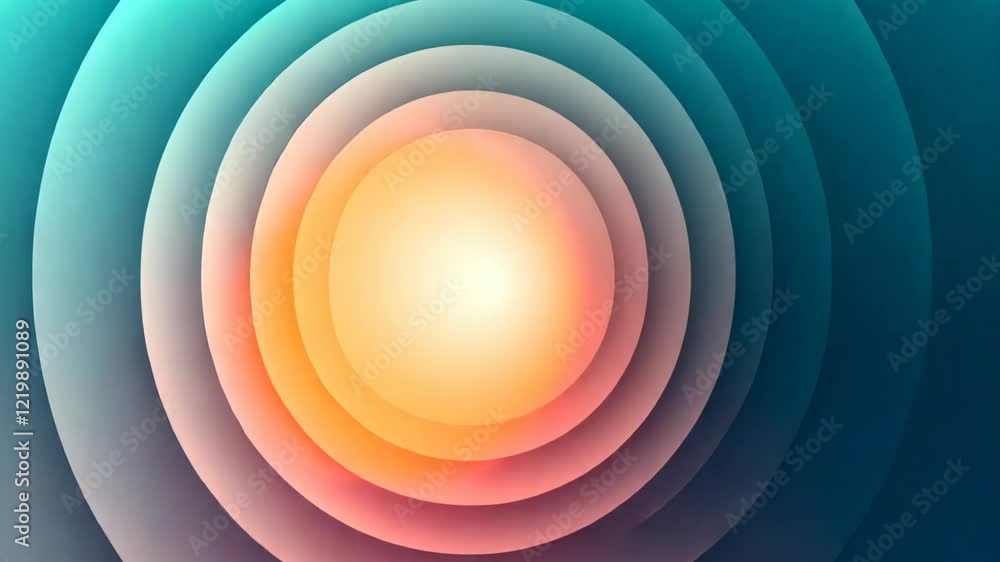 Aufkleber exploring vibrant concentric circles radiating warmth and energy in a captivating visual journey at 