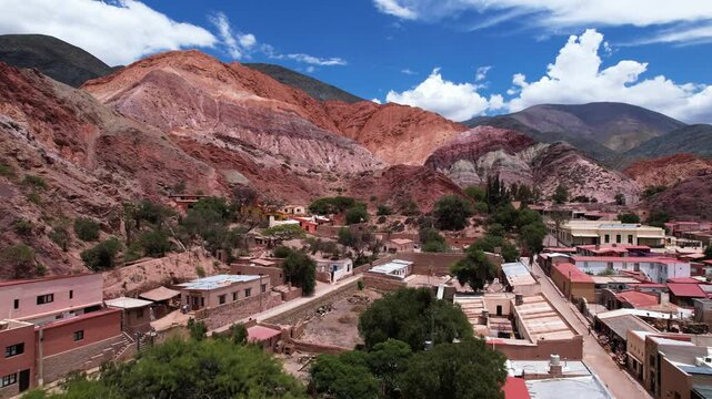 Purmamarca Jujuy Argentina Skyline Drone 4K