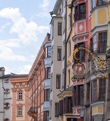 Fototapeta premium Cityscape. Architecture and architectural elements of the Austrian city of Innsbruck.