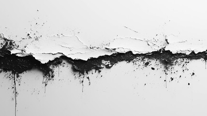 A white background with a textured overlay resembling splattered paint or a distressed effect. 