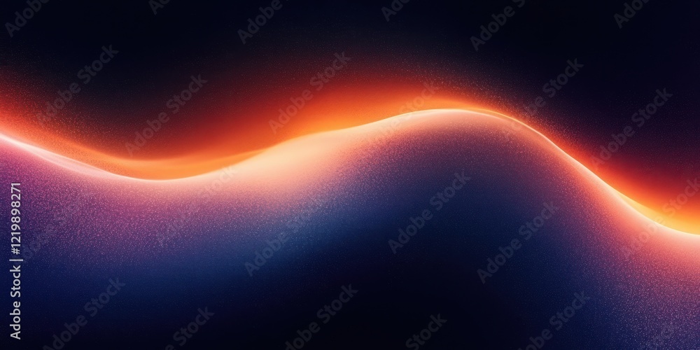 Poster gradient color wave texture background with blue purple orange glowing colors and dark noise abstrac