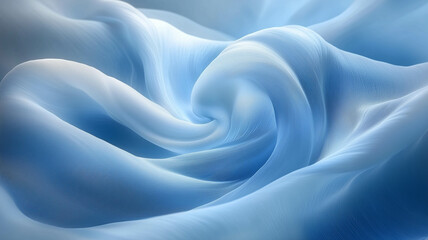 Fototapeta premium An abstract image with flowing blue and white waves creating a soft, elegant design. 