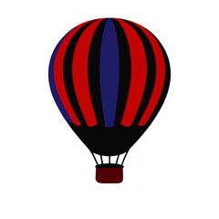 Fototapeta premium Colorful cartoon-style hot air balloon icon