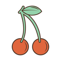 cherry pop art sticker