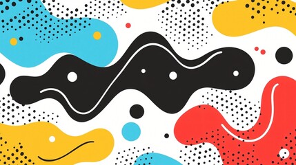 Abstract colorful shapes, dynamic design, background pattern, website banner