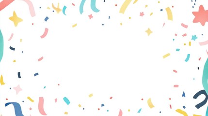 Pastel Confetti Celebration: A Joyful, Whimsical Design