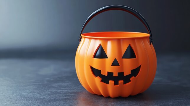 Halloween pumpkin bucket for candy collection trick or treat events festive decoration fall celebration