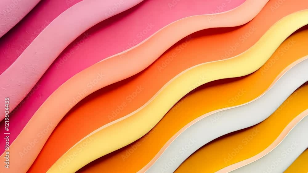 Poster vibrant waves of color enhancing creativity in a soft and warm artistic display. generative ai
