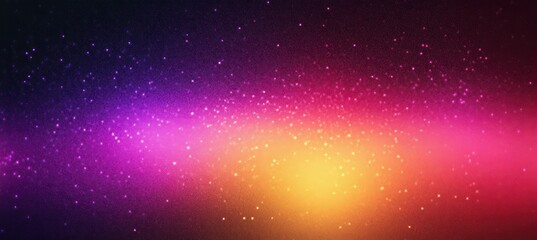 Obraz premium Vibrant Gradient Abstract Background with Purple Pink Yellow Soft Bokeh Texture and Luminous Glow for Dark Banner Poster Header Design