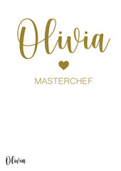 Custom Name and MasterChef SVG Design – Personalized Apron Artwork for Chefs, Bakers, and Food Enthusiasts