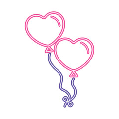 balloons heart helium neon