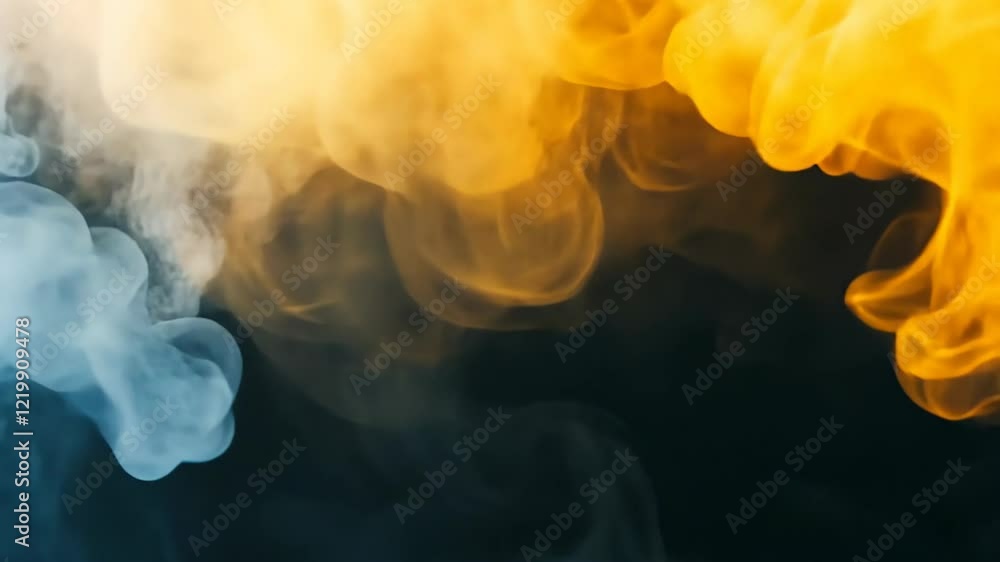 Poster colorful smoke swirls create an enchanting abstract experience in a vibrant display of tones and tex