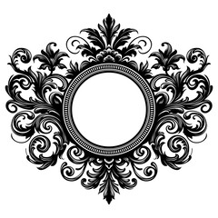 Elegant vintage vector border for timeless design projects. Classic ornate frame for invitations and stationery.