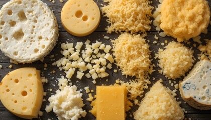 Cheese dices and slices Cheese board Cheese pattern Cheese font Cheese splash