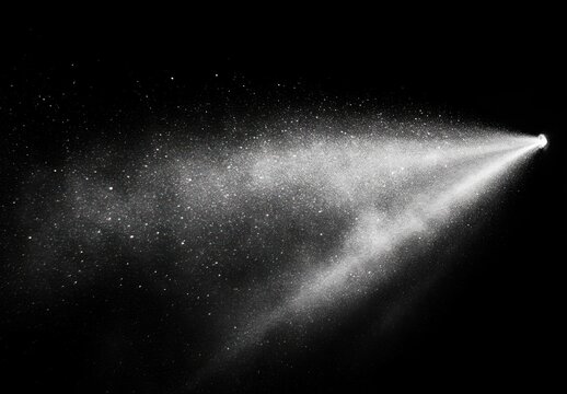water mist droplets spray fog liquid air freshness black and white high contrast minimalist