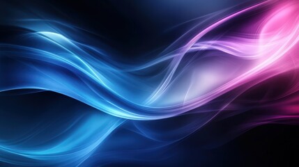 A blue and pink wave with a purple line in the middle