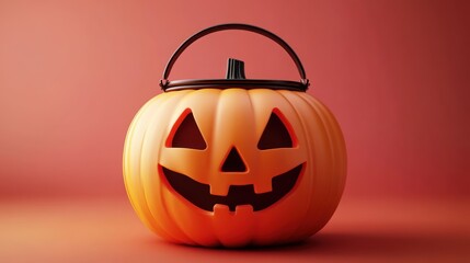 3D Pumpkin Bucket for Halloween Candy Collection Trick or Treat Events Festive Autumn Decoration
