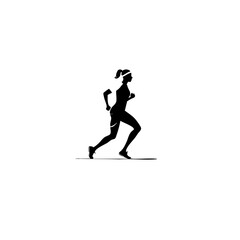 Fototapeta premium Runner And Dog Vector Logo Design