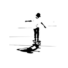 Skateboarding Vector Logo Design