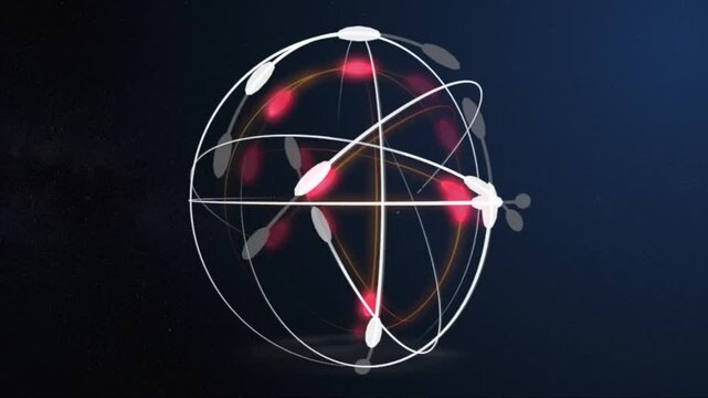 atom model on black
