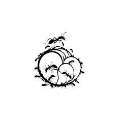 Obraz premium Ant Colony Vector Logo Design