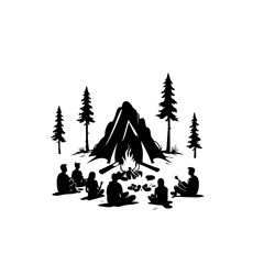 Camping Vector Logo Design