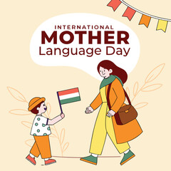 Obraz premium Mother and son International mother language day