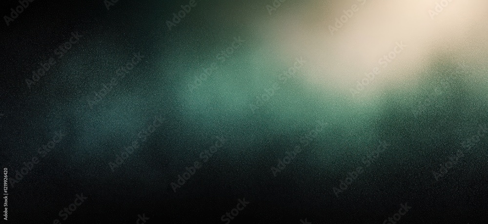 Poster dark gradient background soft green gray minimalistic noise texture abstract light design