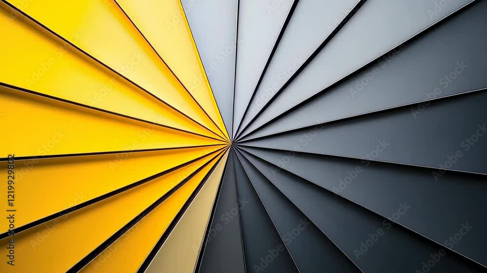 Poster vibrant geometric patterns blend yellow and gray hues in a stunning visual display of modern design 