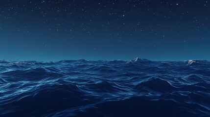 A vast ocean with a dark blue color