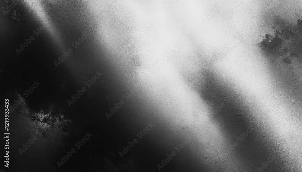 Poster abstract black and white textured background with soft edges and light effects