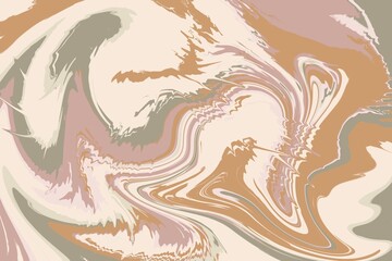 Marble Texture Liquid High Quality Background in Soft peach beige, warm golden brown, muted dusty pink, earthy sage beige, fit for branding, social media, and digital art projects