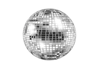Silver disco mirror ball