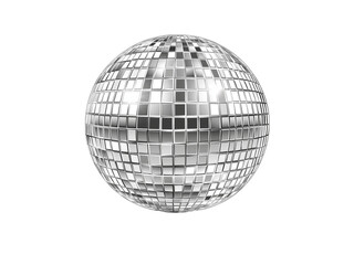 Silver disco mirror ball