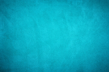 Turquoise suede texture. Suede leather texture macro photo.