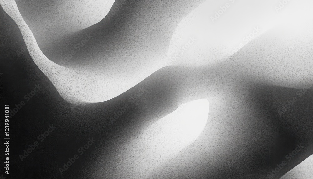 Poster abstract grainy black and white background with soft textures and subtle light and shadow effects