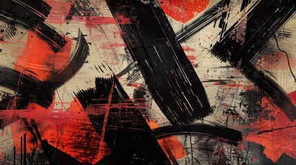 Naklejka premium A typography-based artwork with bold, distorted text and blurred ink effect resembling a printer malfunction.