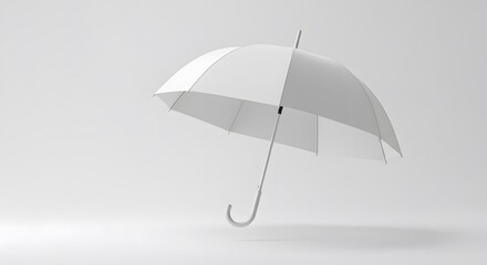 White Umbrella: Minimalist Design, Protection Concept