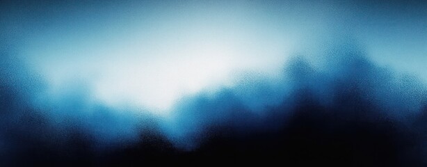 Naklejka premium Blue Abstract Gradient Background with Glowing Shapes and Noise Texture for Dynamic Futuristic Design