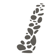 illustration of a rocky road. Elements vector 