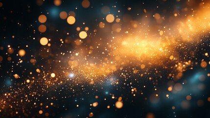 Fototapeta premium Glowing Particles and Shimmering Lights Abstract Background