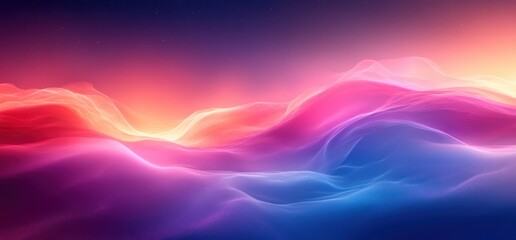 Obraz premium Vibrant Abstract Background with Smooth Gradient of Purple Blue Pink Colors in Soft Focus Illumination
