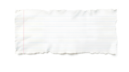 Obraz premium A torn, textured, lined paper sheet, ideal for artistic backgrounds or note-related concepts. Generative AI