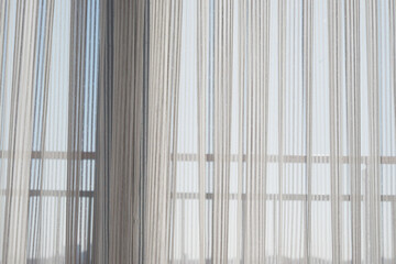 close up of clean fabric curtain.