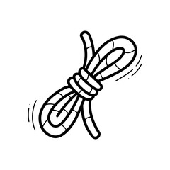 Hand Drawn Rope Illustration. Doodle Vector. Isolated on White Background - EPS 10 Vector