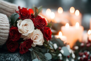 A close-up of a person placing a flower at a grave, their posture reflecting solemn gratitude and remembrance