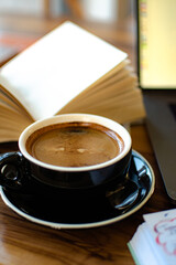 Coffee and book